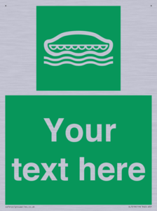 Custom sign safe condition Lifeboat